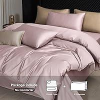 Vista 16 de MooMee Queen Duvet Cover Set, 100% Extra Long Staple Cotton 600 Thread Count Sateen Silky Soft Breathable Durable Luxury Hotel Quality Bedding Set