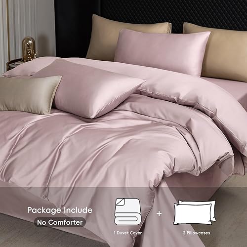 Miniatura 16 de MooMee Queen Duvet Cover Set, 100% Extra Long Staple Cotton 600 Thread Count Sateen Silky Soft Breathable Durable Luxury Hotel Quality Bedding Set