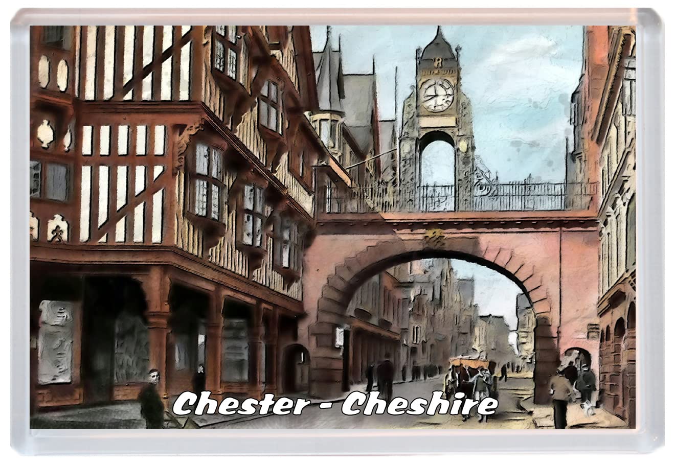 Baked Bean Store Multicolor Chester - Cheshire - 96 X 67Mm Jumbo Fridge Magnet/Magnets Bbsfhm606