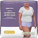 Amazon Basics Amazon Basics Postpartum Incontinence Underwear for Women, Maximum Absorbency, Fresh Protection, Bladder Leak Protection, Disposable, XX-Large, Lavender, 14 Count