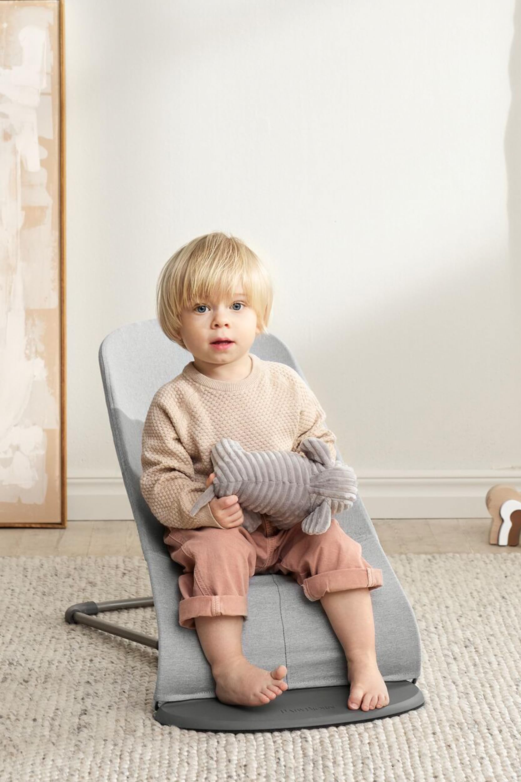 BabyBjörn Bouncer Bliss, tejido mélange, gris claro