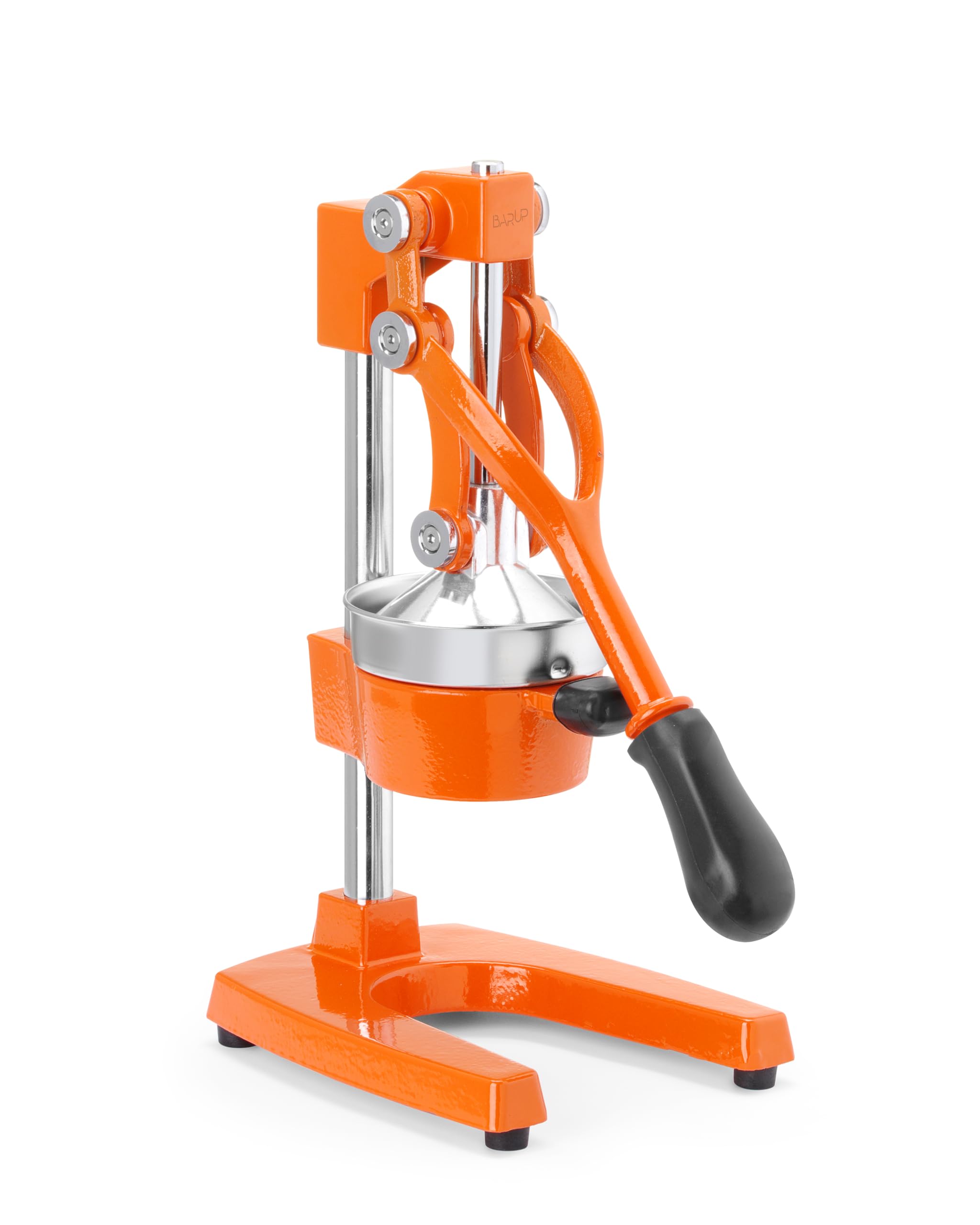 HENDI Presse-agrumes Manuel à Levier, BarUp, Corps en Fonte, Éléments Amovibles Compatibles Lave-Vaisselle, 225x180x(H)510mm, Orange