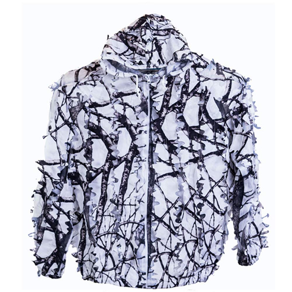 Extérieur Camo 3D Neige Sauvage Fermeture Éclair Ghillie Costume Pour Paintball Airsoft Chasse Faune Photographie