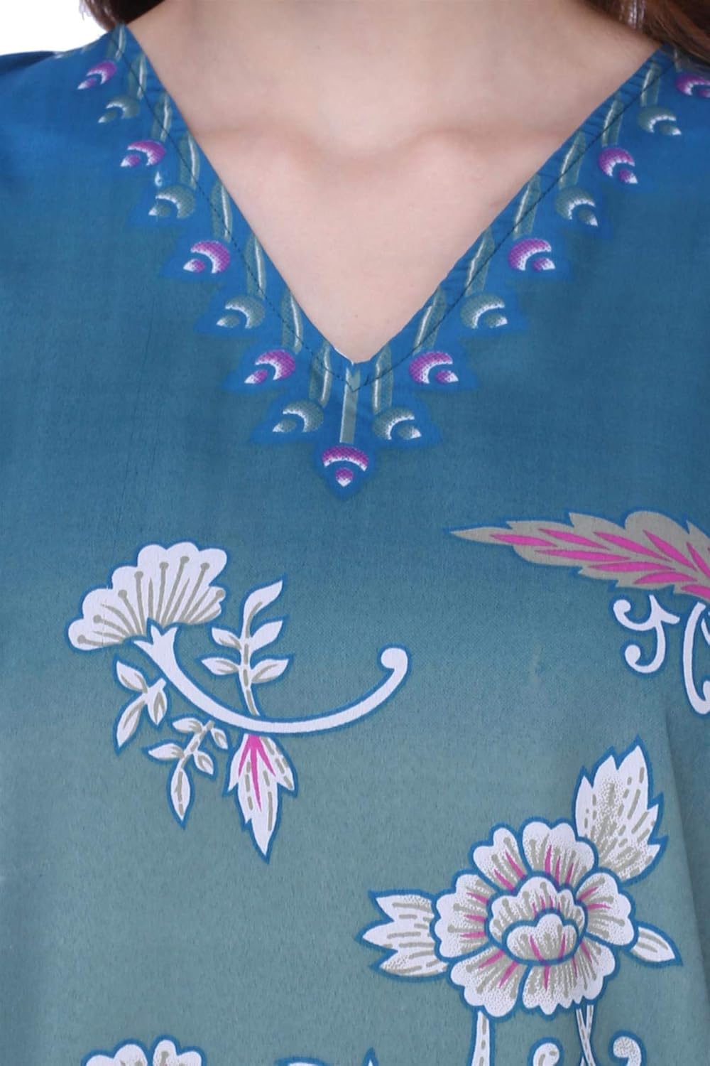 Miss Lavish London Women’s Short Kaftan Dress, Plus Size Swim Coverup, Resort Wear, Cruise Vacation Dress, Plus Size Cover Up - Image 6