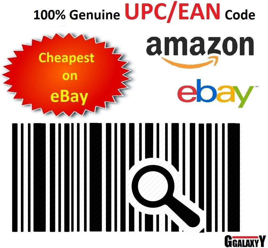 UPC codes EAN Numbers GS1 Barcodes for Amazon eBay ( 3500 UPC EAN