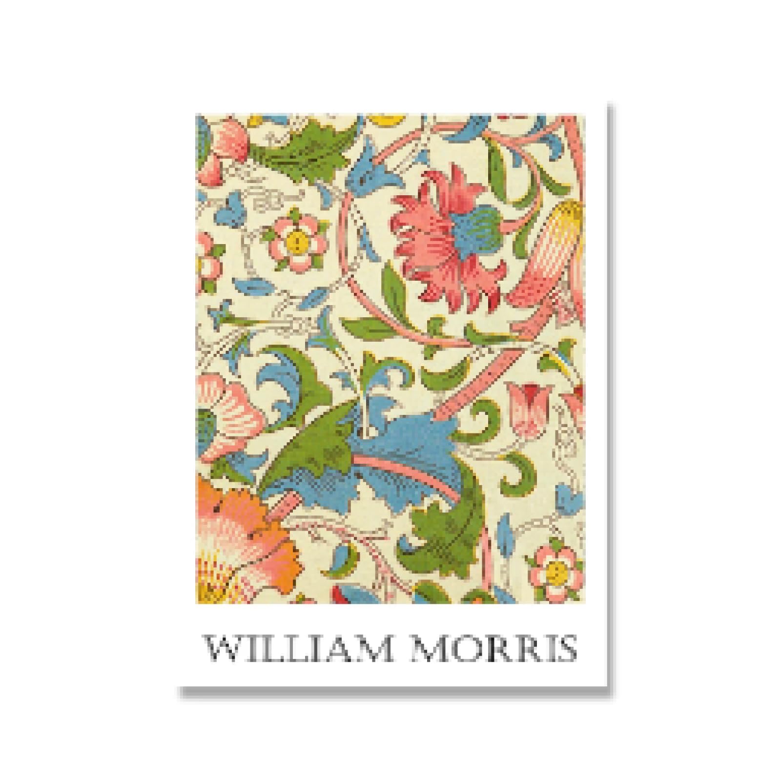 FOKTMS Stampa su tela di William Morris Victoria and Albert Museum Exhibition Poster London Underground Art Nouveau, decorazione 40 x 60 cm, senza cornice