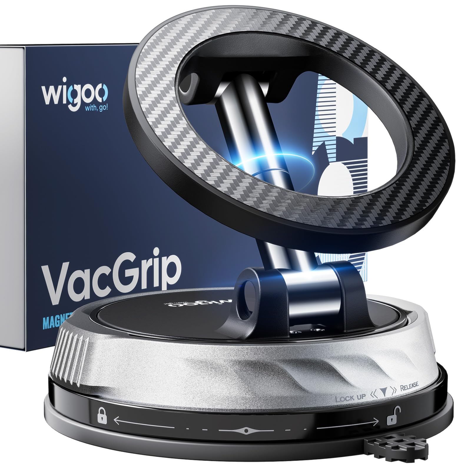 Wigoo Supporto per telefono da auto per Magsafe [aspirazione 44,5 kg e magnete 3000gf] Supporto da auto regolabile a 360°, supporto per telefono cellulare per la tua auto, per iPhone 17 Pro Max 16 15