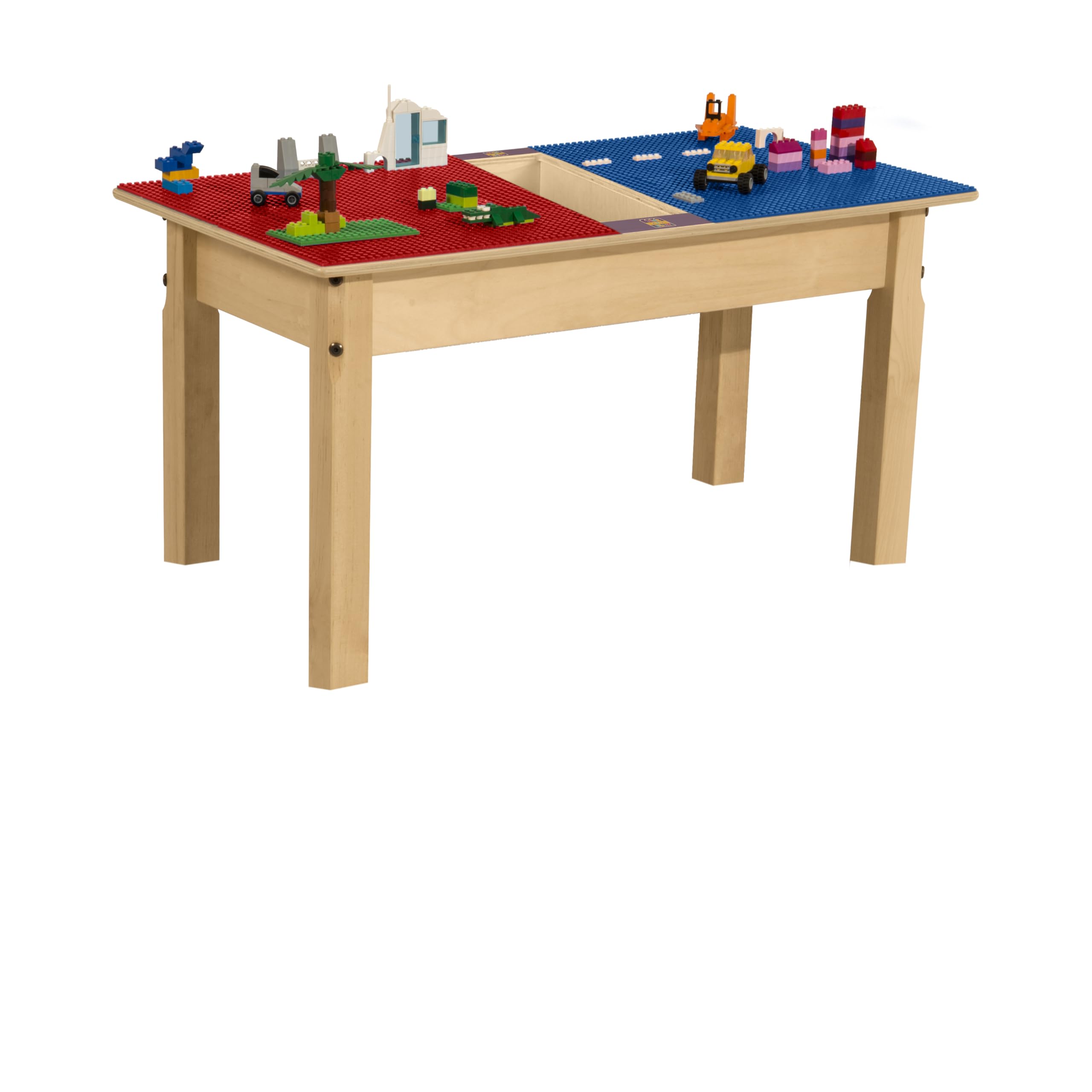 Contender Time-2-Play Kids Activity Play Table, Compatible with Lego Bricks, Extra Sturdy Birch Plywood, 35