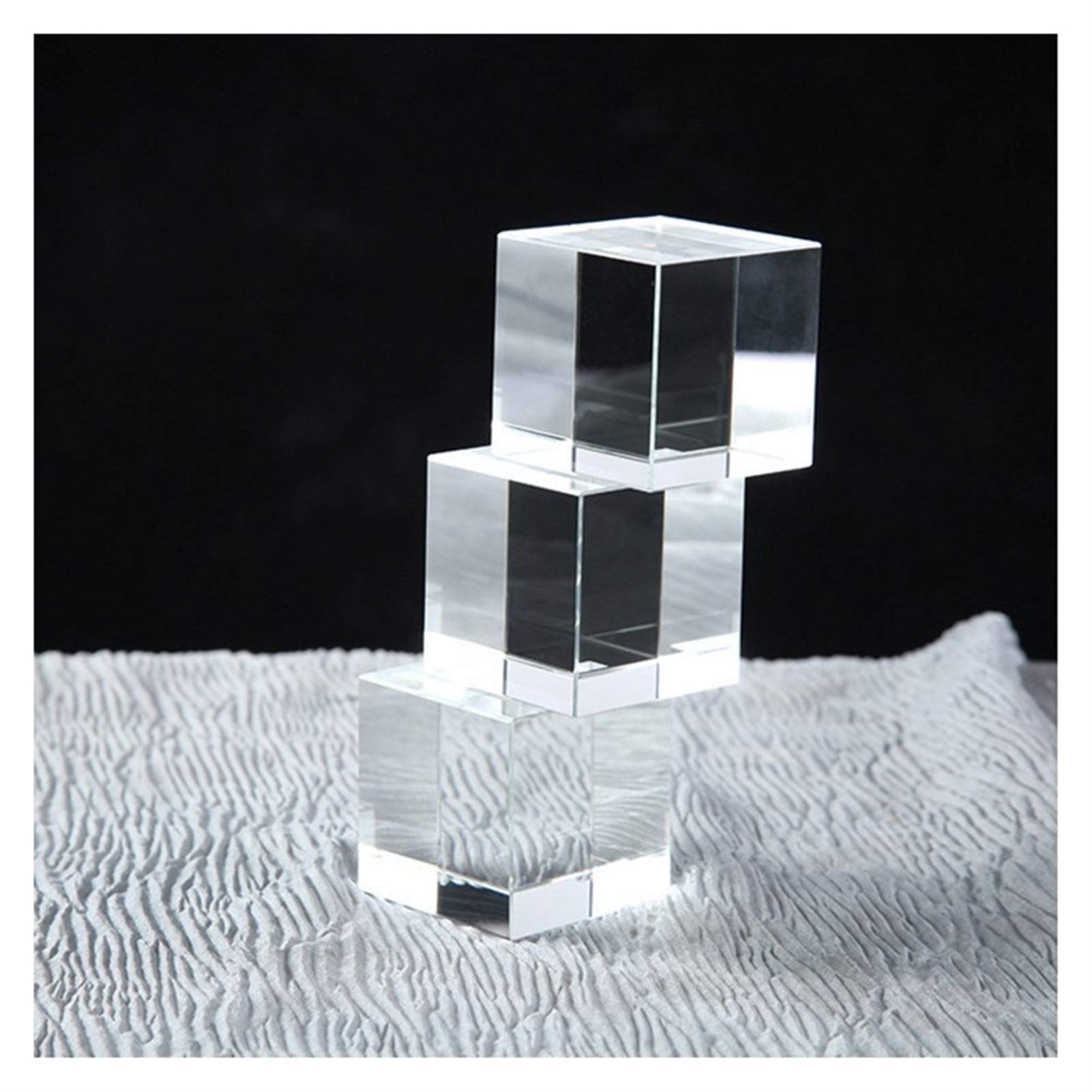 Hochwertiges K9 Kristall würfel Set Glas 3D Schneiden Glas würfel Geschenkset Mi