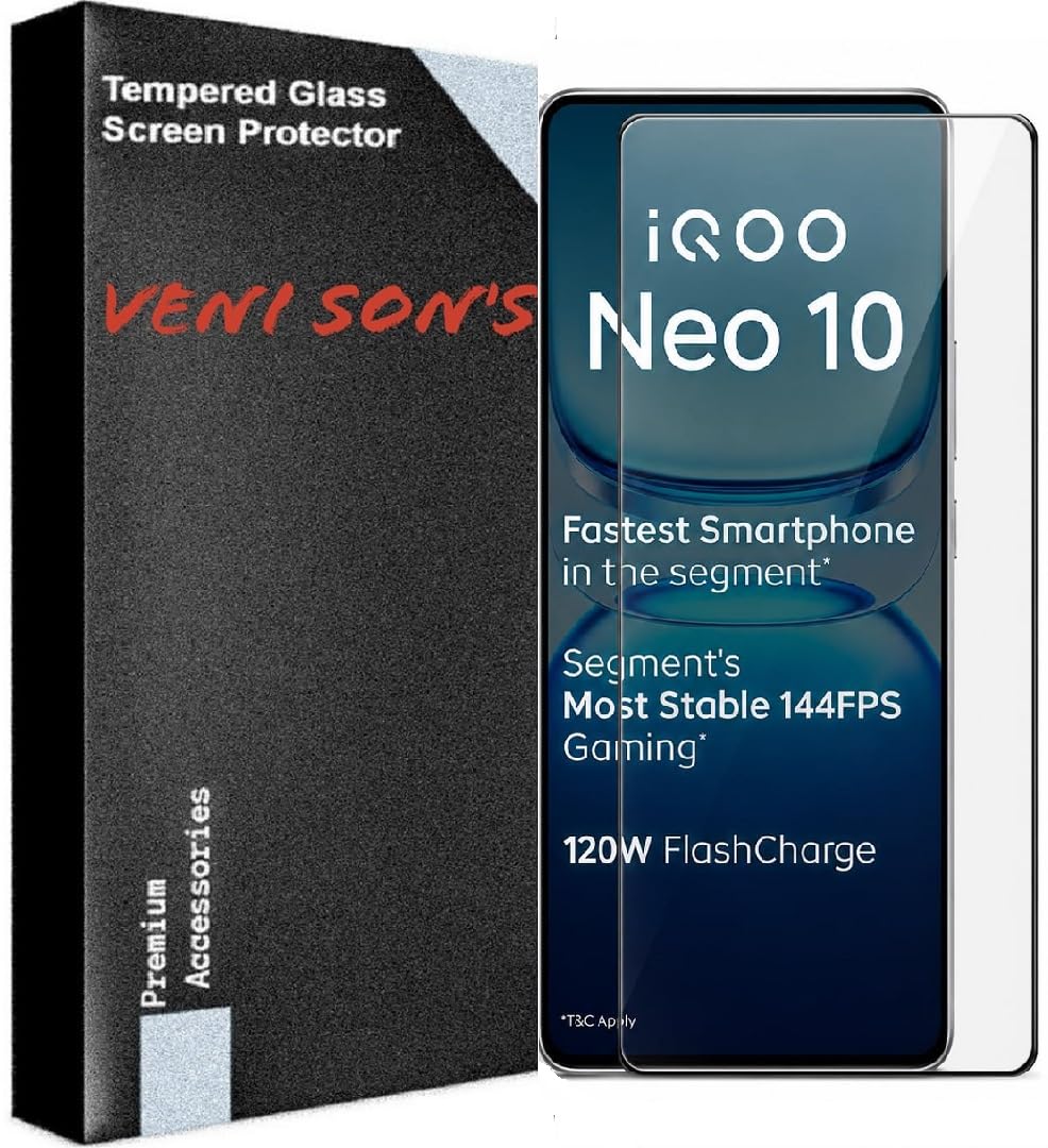 Scratch And Tear Resistant, Crystal Clear Edge to Edge Tempered Glass Screen Protector Guard Compatible With IQOO NEO 10 5G-image-15