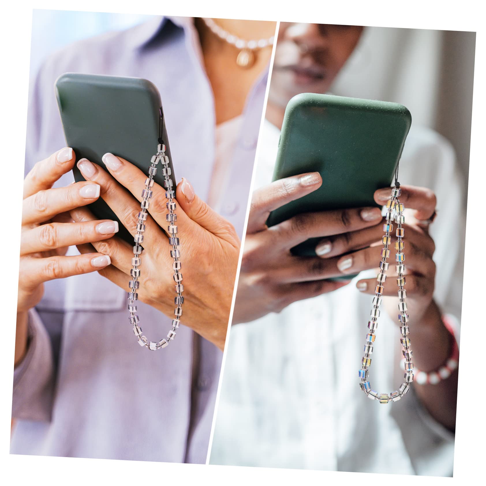 Lurrose Cuerda De Teléfono Móvil Con Cadena De Cristal Artificial Pack De Accesorios Y Decorativos Mujeres Y Niñas