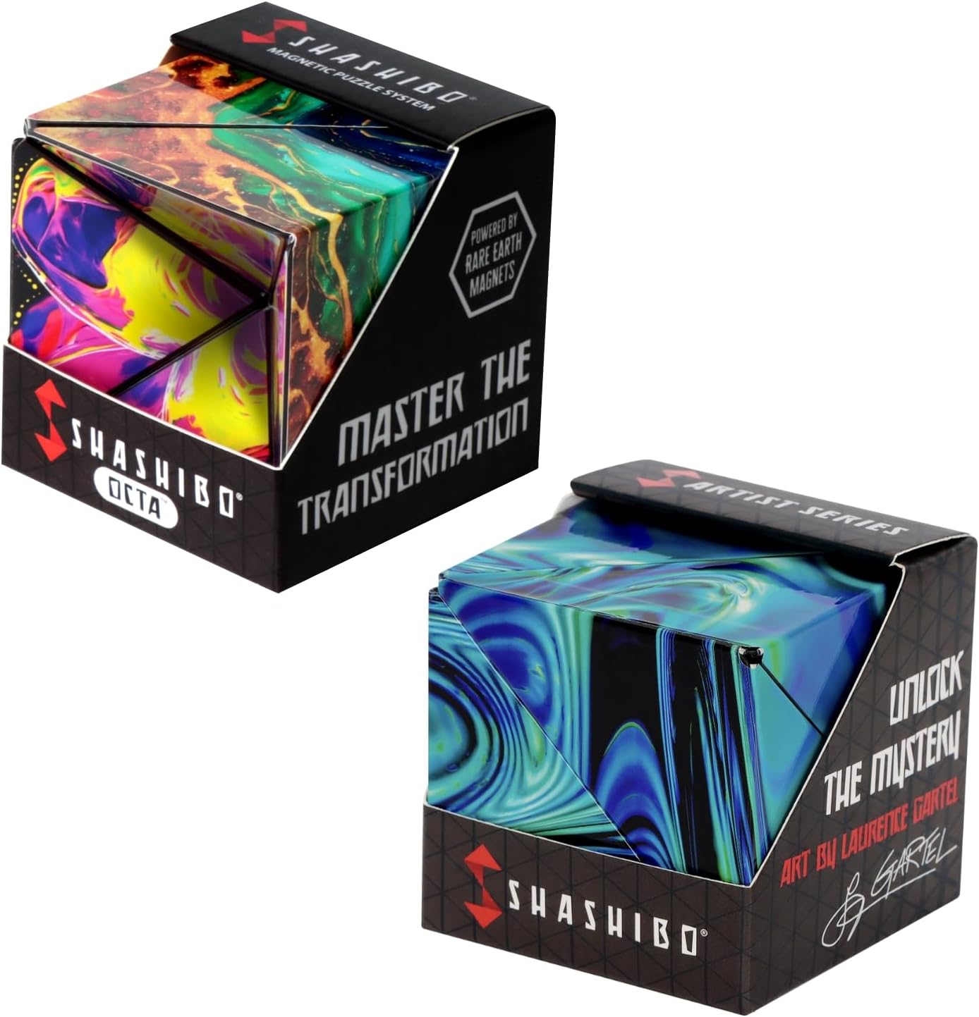 Shashibo Plus Octa Cube - Shape Shifting Box - Bundle of 2