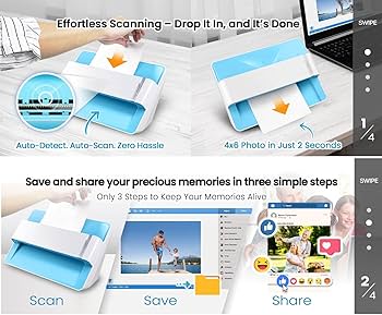 Amazon.com: Plustek Photo Scanner ePhoto Z300, Scans 4x6