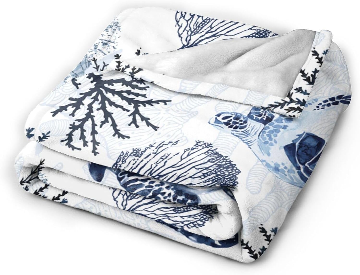 Tribal Sea Turtle Fleece Blanket - 50"x 60" Soft Plush Throw for Bed Couch or Travel, OceanThemed Cozy Blanket for Kids and Adults - Gift for Turtle Lovers and Vibrant Room Decor
