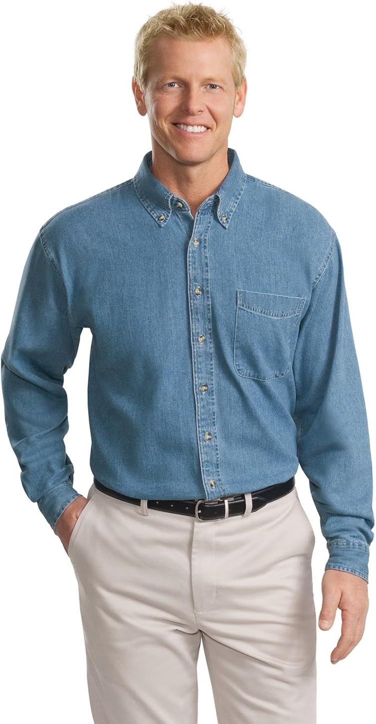 Tall Long Sleeve Denim Shirt 