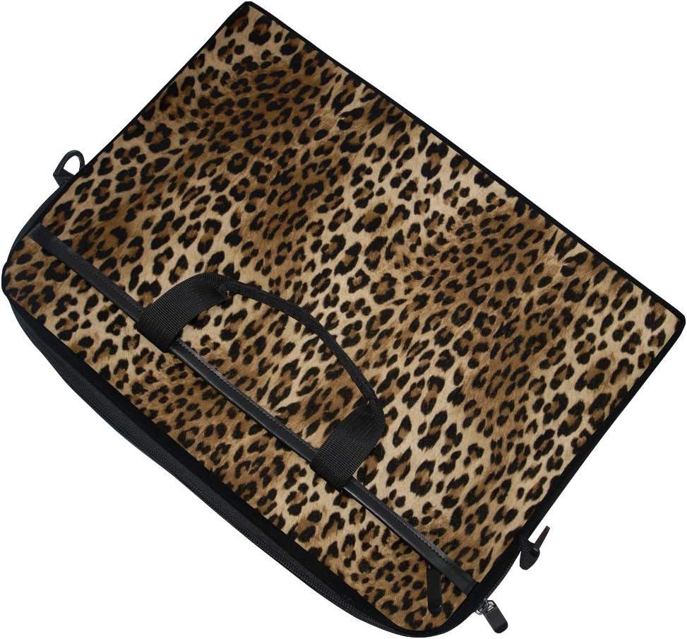 Vintage Animal Leopard Print 13 13.3 14 Inch Laptop Shoulder Messenger Bag Case Sleeve Briefcase with Handle Strap for Men Women
