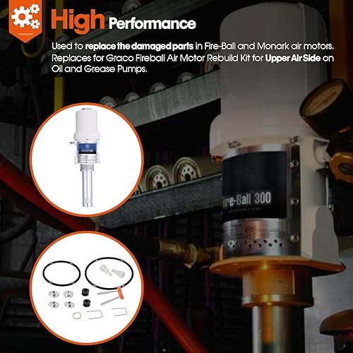Miniatura 5 de 206728 Kit de reparación 206728 Kit de reparaciónreconstrucción de motor de aire para bombas Graco Fireball que leen Monarch o Fireball 300,
