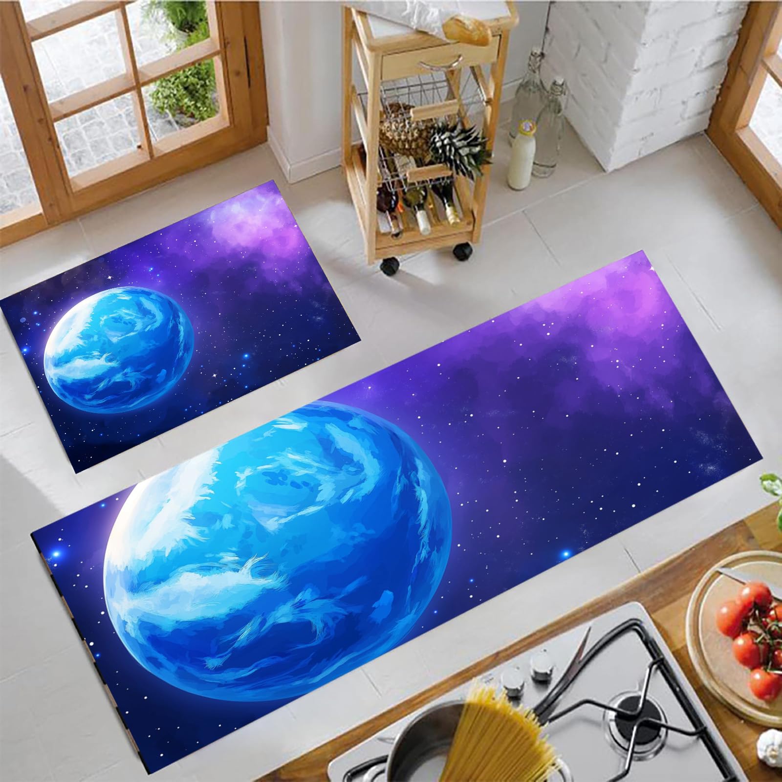 Tapis de cuisine antidérapant évite les glissades et retient l'huile lavable