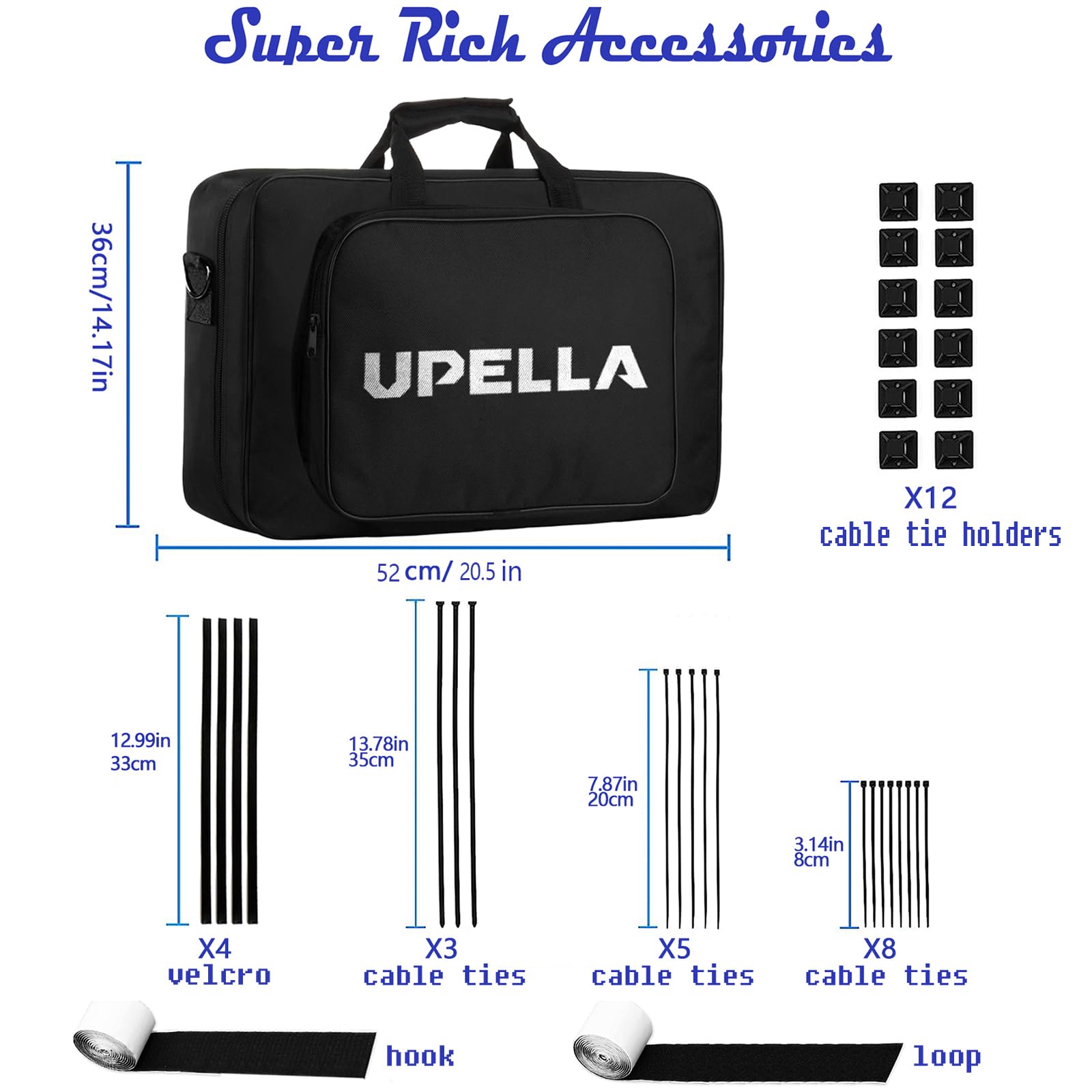 CROWNSHOP Aluminum Guitar Pedalboard 56x32cm – Lightweight, With Carry Bag, Holds 8-12 Pedals For Stage, Studio & Home Use