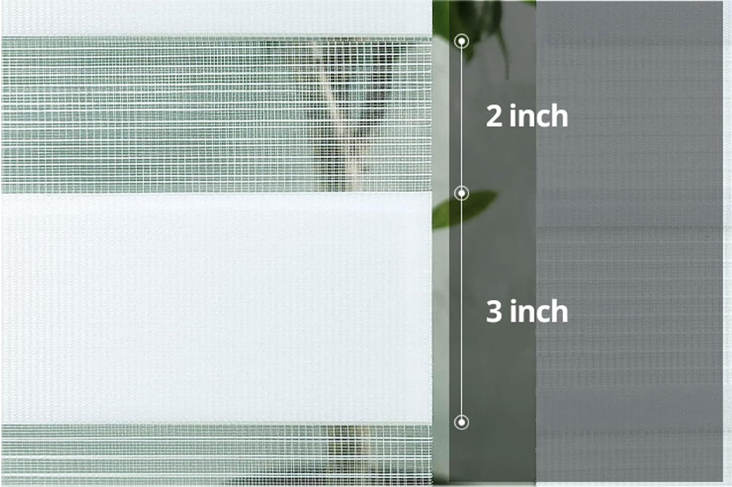 Weltex, Basic, W36 H72,White, Zebra Roller Blinds&Shades, Double Layered Shades Window Treatments Privacy Light Control for Day and Nigh : Home & Kitchen