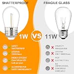 S14 LED Lumières à cordes extérieures, anti-éblouissement IP65 27Ft (Maximum 918Ft) pour les lumières de patio extérieures étanches, lumières extérieures pour l'éclairage extérieur, Edison Vintage Backyard Lights