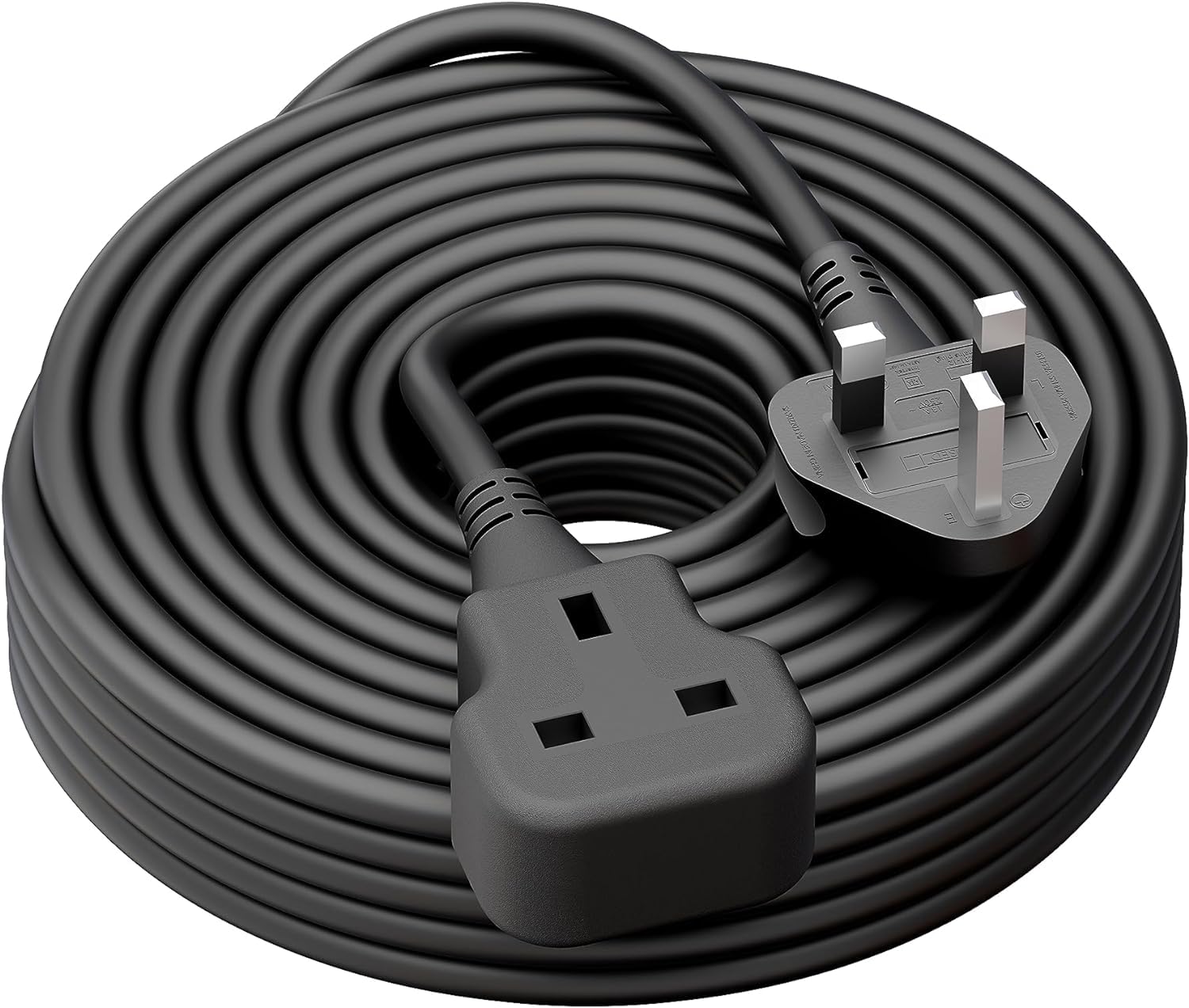 Extension Lead with 7M Long Nylon Braided Power Strip Extension Cord,Wall Mountable for Home Office Travel