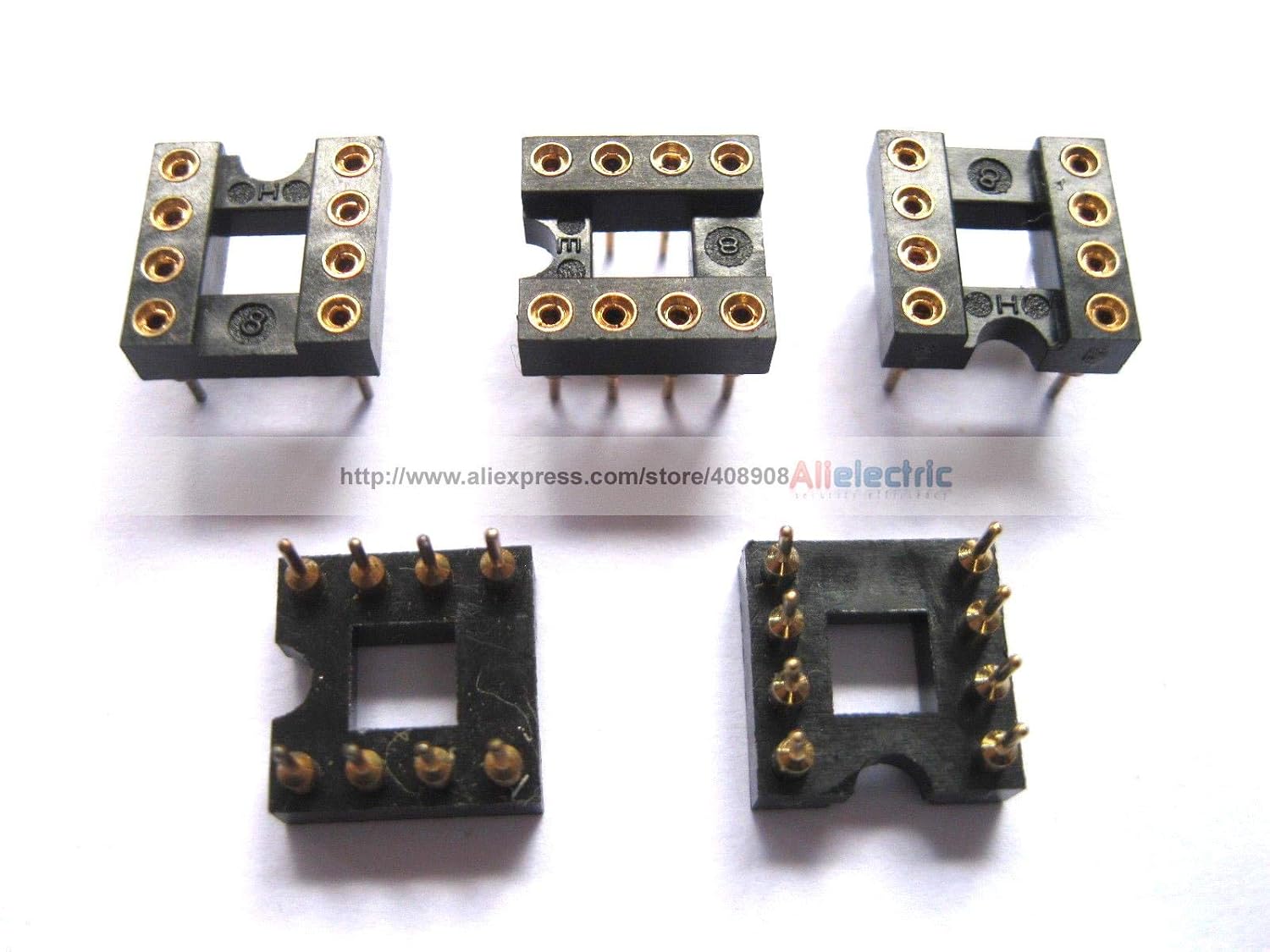 Wiring Connecting Terminals - 120 Pcs IC Socket 8 Pin Round DIP Gold