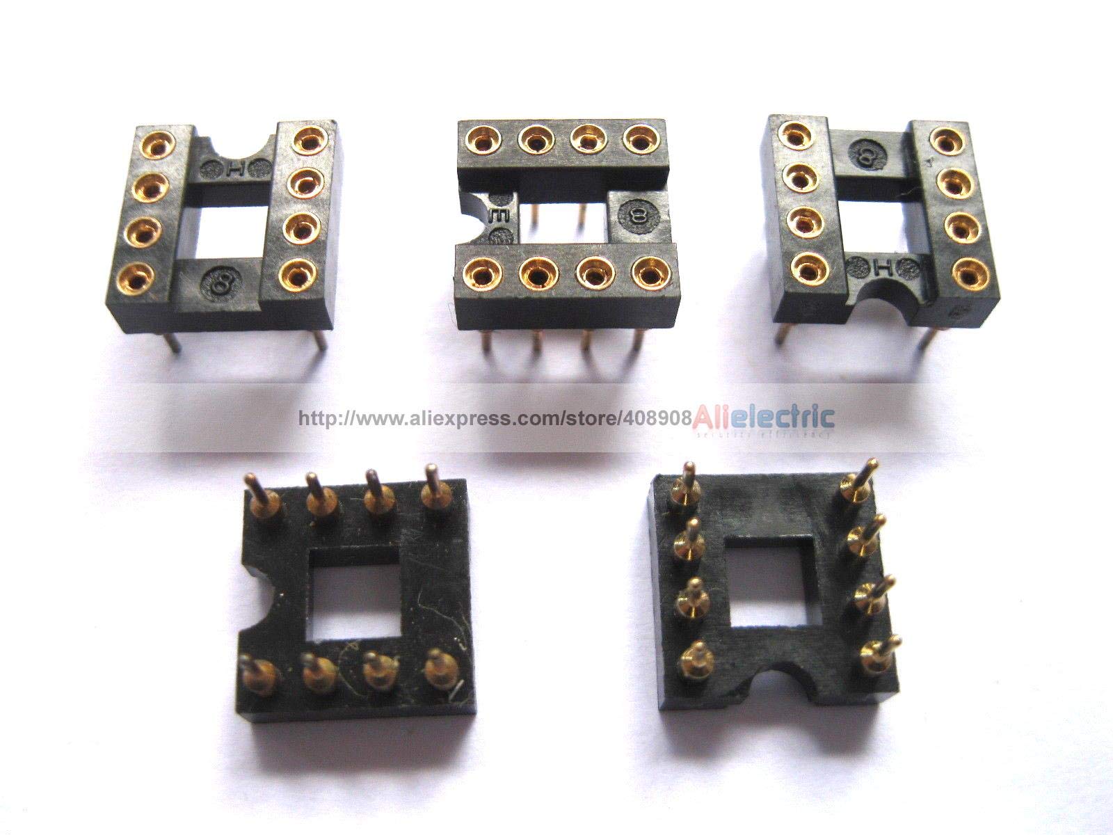 Wiring Connecting Terminals - 120 Pcs IC Socket 8 Pin Round DIP Gold