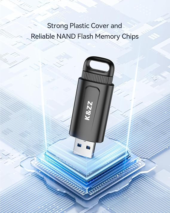 K&ZZ 5 Pack 64GB Flash Drive 3.0 USB Flash Drives 64 GB Thumb Drive Retractable Gen 1 USB Drive Memory Stick Jump Drives Multipack 64G 3.0 (5 Colors: Black Red Blue Green Purple)