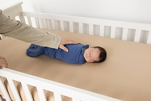 Miniatura 3 de LullaBaby Swaddle - Saco de dormir 100% algodón prémium para recién nacidos, ultrasuave y transpirable, cómodo y cómodo para cambiar pañales, 2-4