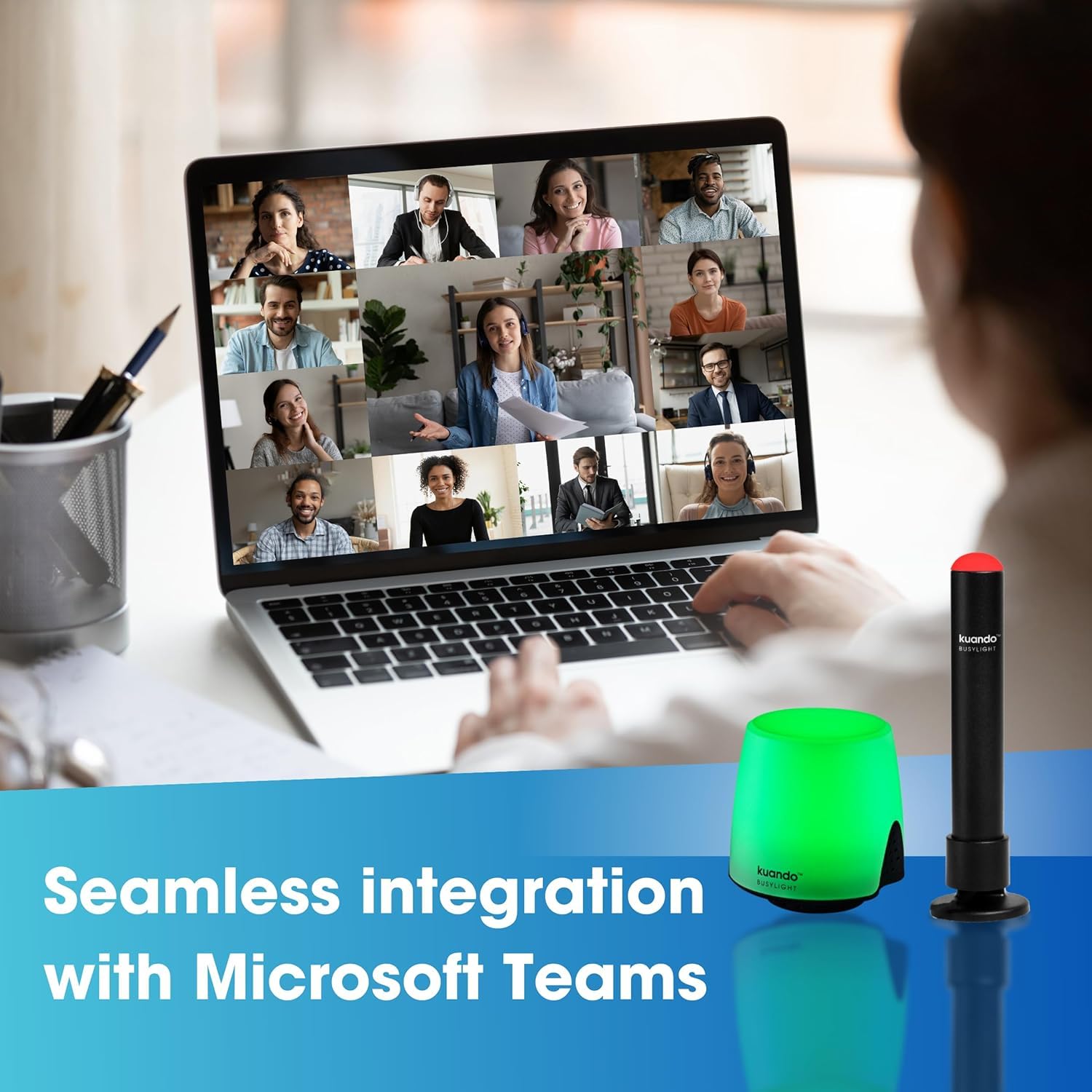 UC Omega Plus USB Indicateur LED Statut Fixation Magnétique Compatible Teams Zoom Webex
