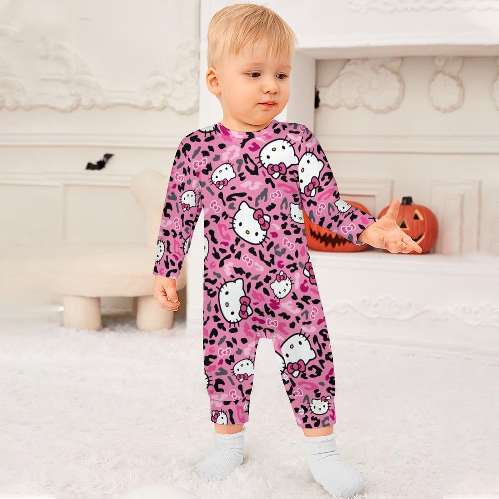 Amazon.co.jp: ロンパース ベビー服 ハローキティ 長袖カバーオール 