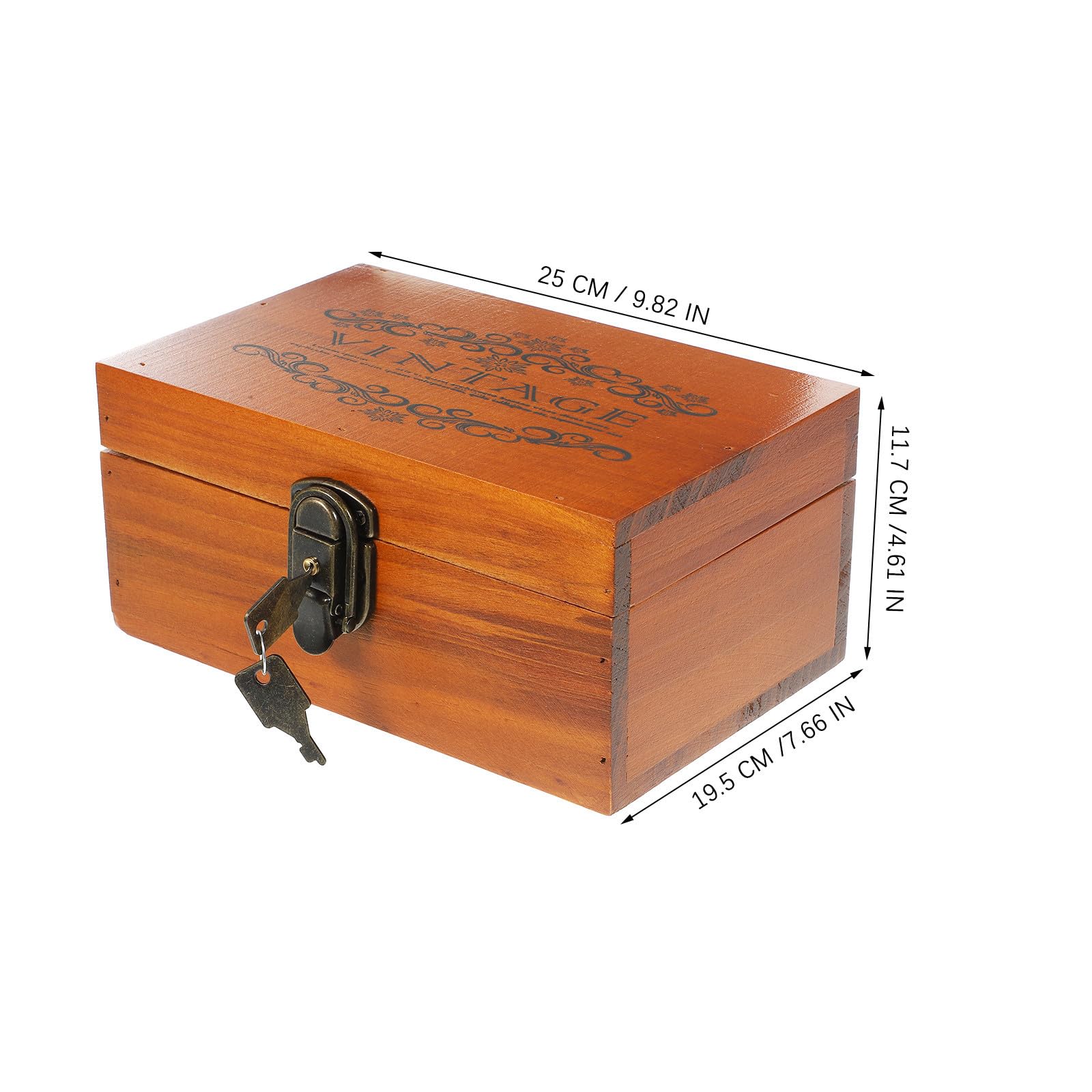 Hemobllo Vintage Retro Stil mit Schloss Aufbewahrungsbox Schmuckkästchen Braun zum Organisieren für Kleine Schmuckstücke und Ringe im Schlafzimmer