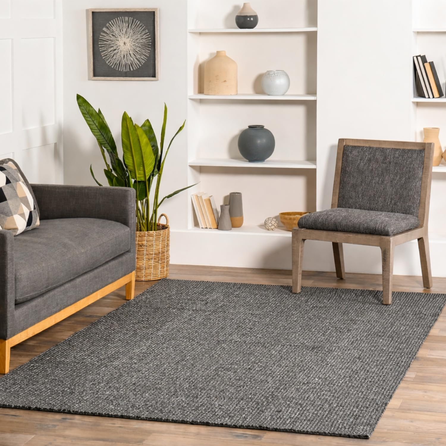 Beige Cotton Braided Rug - 5x7 Feet -9 Beige Cotton Braided Rug - 5x7 Feet -9