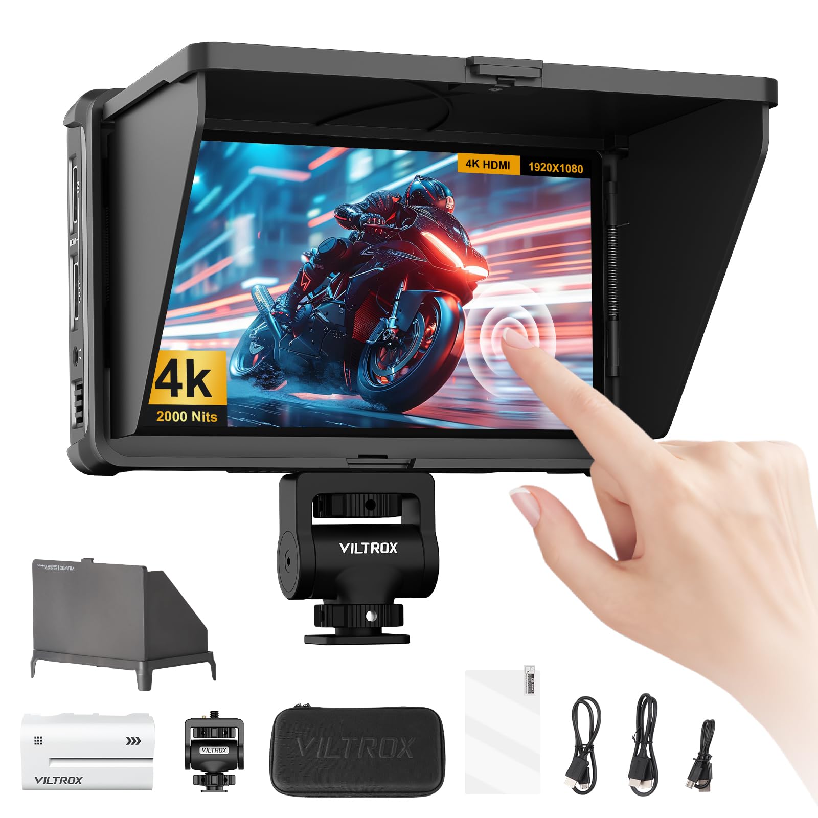 VILTROX DC-X3 カメラモニター Amazon.com : VILTROX DC-X3 Camera Monitor with Rig Cage, 6