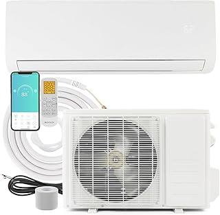 Bonnlo 12,000 BTU Ductless Mini Split AC/Heating System, 230 V / 21 SEER Split-System Wall Air Conditioner Pre-Charged Inverter Heat Pump with 16ft Installation Kit