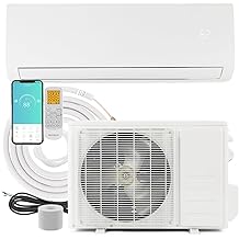 Bonnlo 12,000 BTU Ductless Mini Split AC/Heating System, 115V / 21 SEER Split-System Wall Air Conditioner Pre-Charged Inverter Heat Pump with 16ft Installation Kit