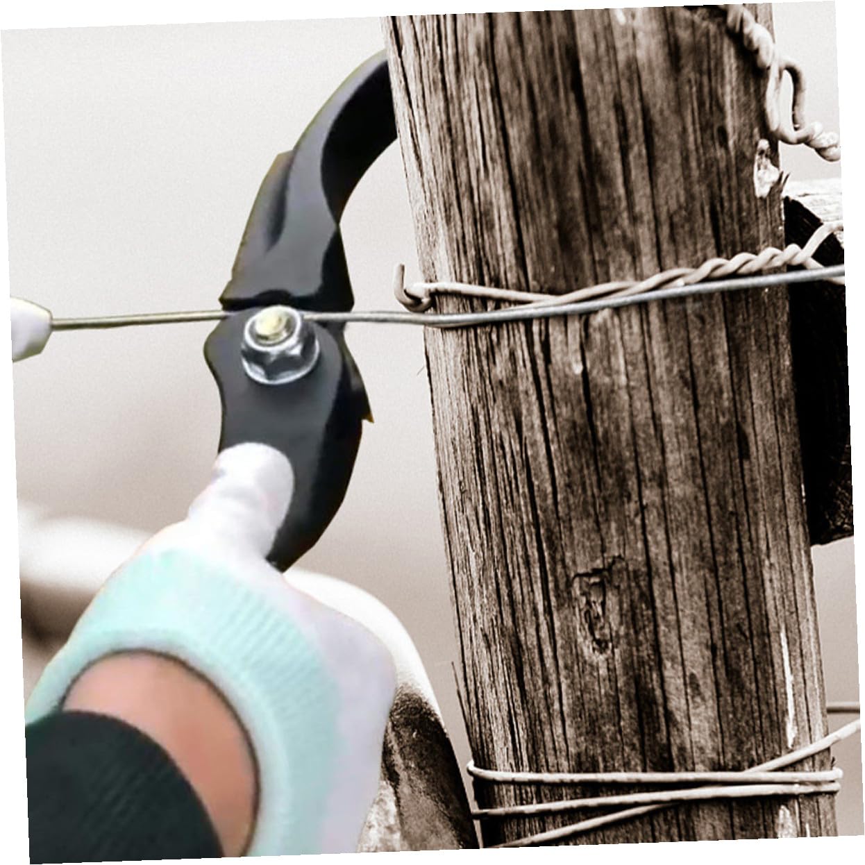 Tensor de Alambre para Vallas Agrícolas Portátil Mango Largo, Herramienta para Tensar Alambre de Púas y Liso, Útil para Reparación y Montaje en Jardín y Campo