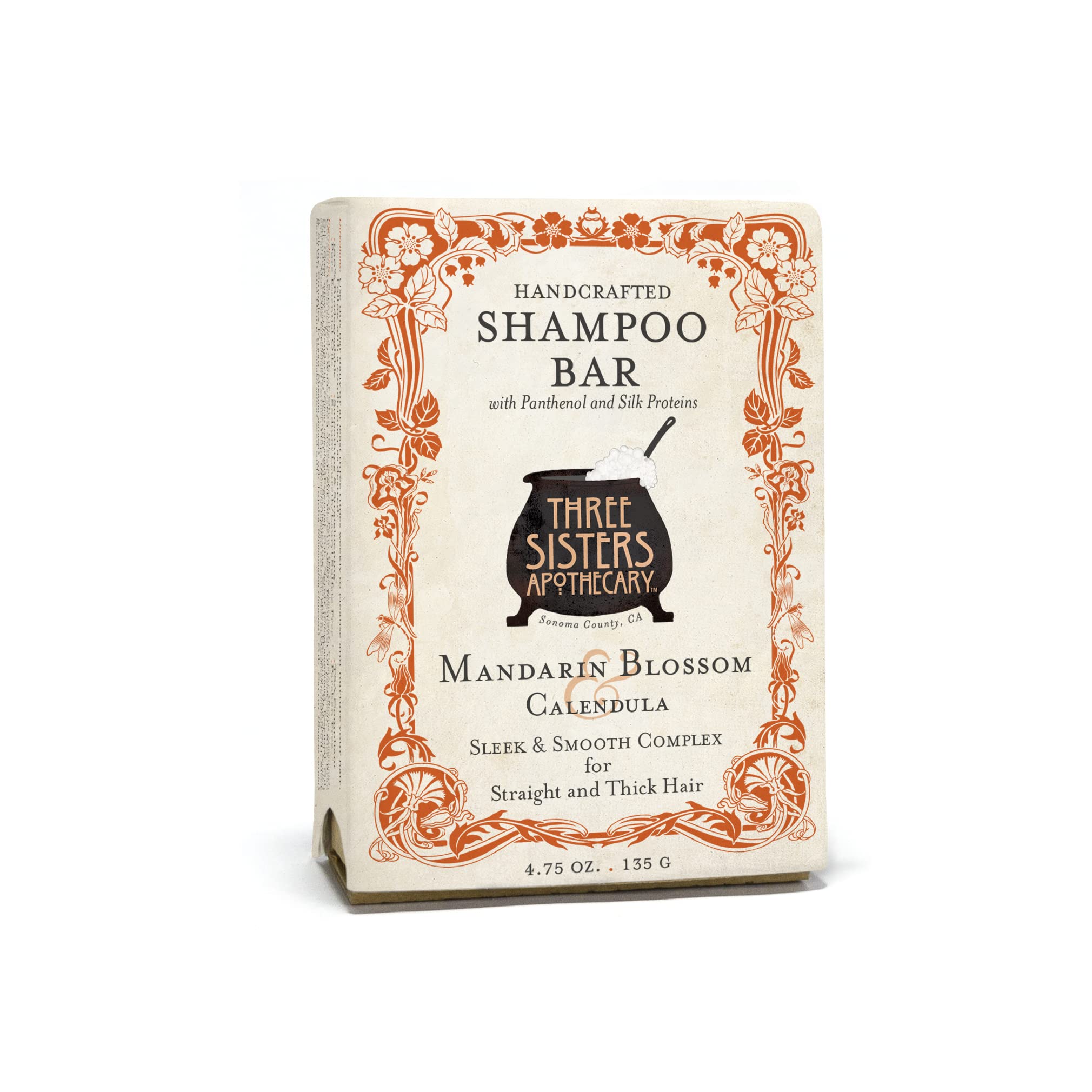 Three Sisters Apothecary Daily Solid 4.75 oz. Shampoo Bars (Mandarin Blossom and Calendula)