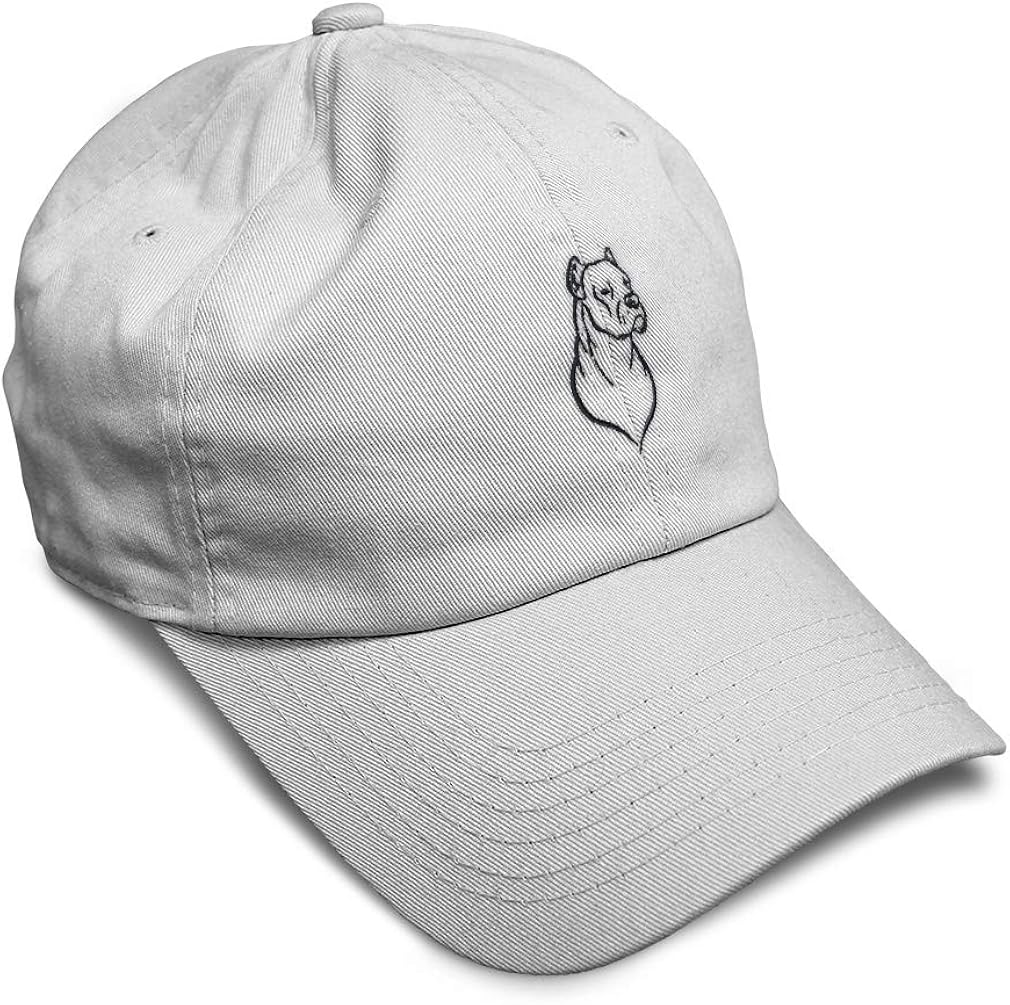 Soft Baseball Cap Dogo Argentino Dog Silhouette Embroidery Dogs Twill Cotton Dad Hats for Men & Women