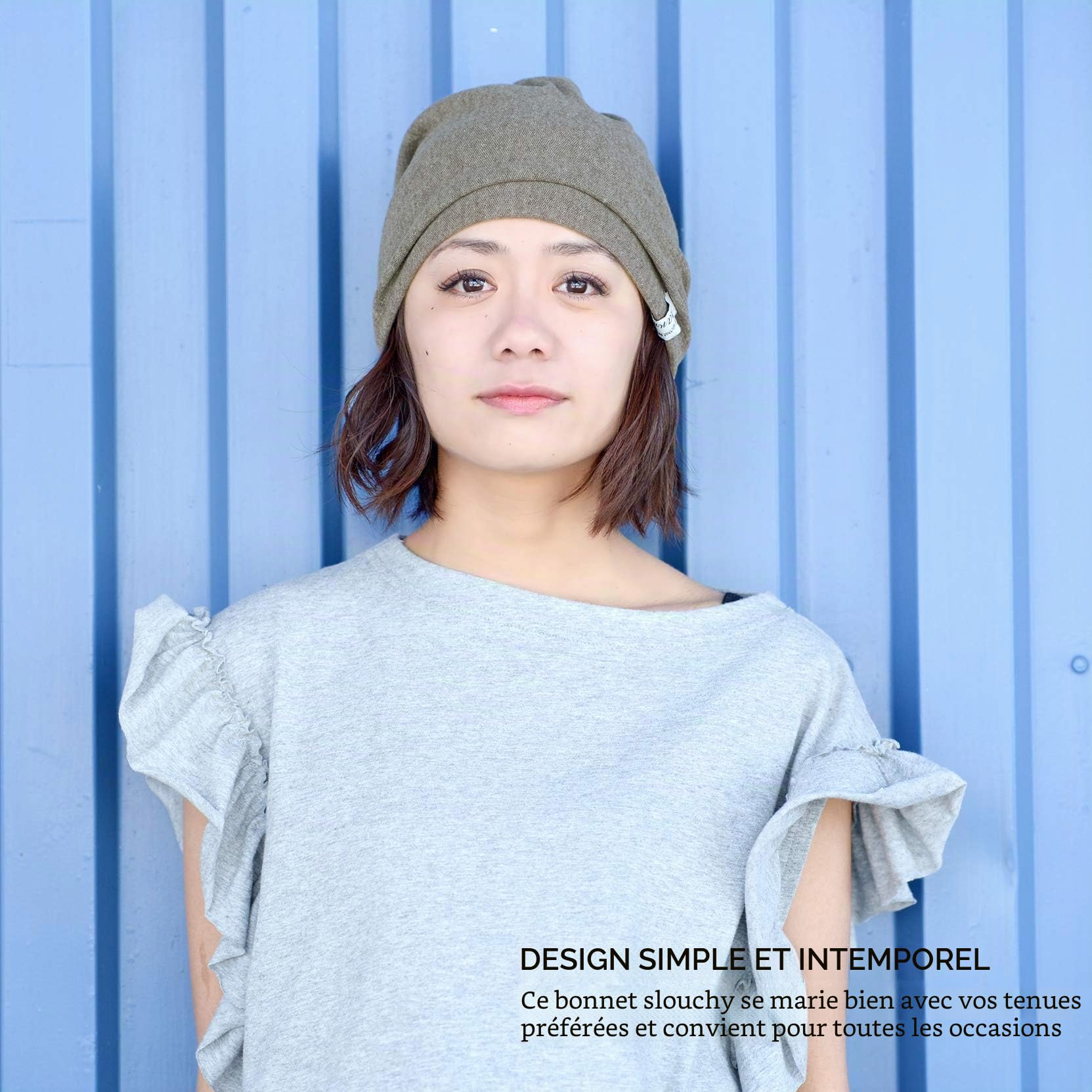 CHARM Bonnet D'Été en Tricot Fin, Chapeau Homme & Femme Doux | Respirant, Léger, Mince, Bonnet Tombant, Style Japonais, Slouchy, Bouffant, Refroidissement Lumière, Mode Unisexe