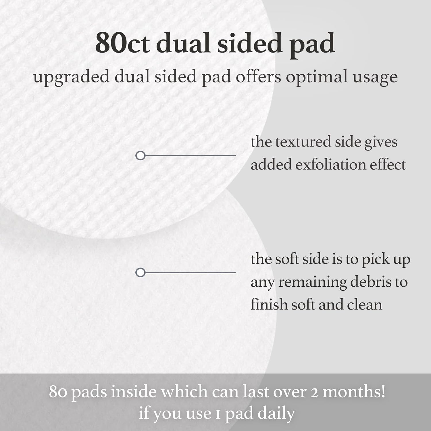 NOONI Facial Toner Pads - Glycolic Acid Exfoliating Pads 80 EA | AHA(Glycolic Acid, Lactic Acid), Pore Pad, Glass Skin, Reduces Fine lines with Panthenol & Hydrating Serum, Korean Skin Care, Kbeauty