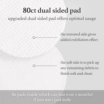 NOONI Facial Toner Pads - Glycolic Acid Exfoliating Pads 80 EA | AHA(Glycolic Acid, Lactic Acid), Pore Pad, Glass Skin, Reduces Fine lines with Panthenol & Hydrating Serum, Korean Skin Care, Kbeauty