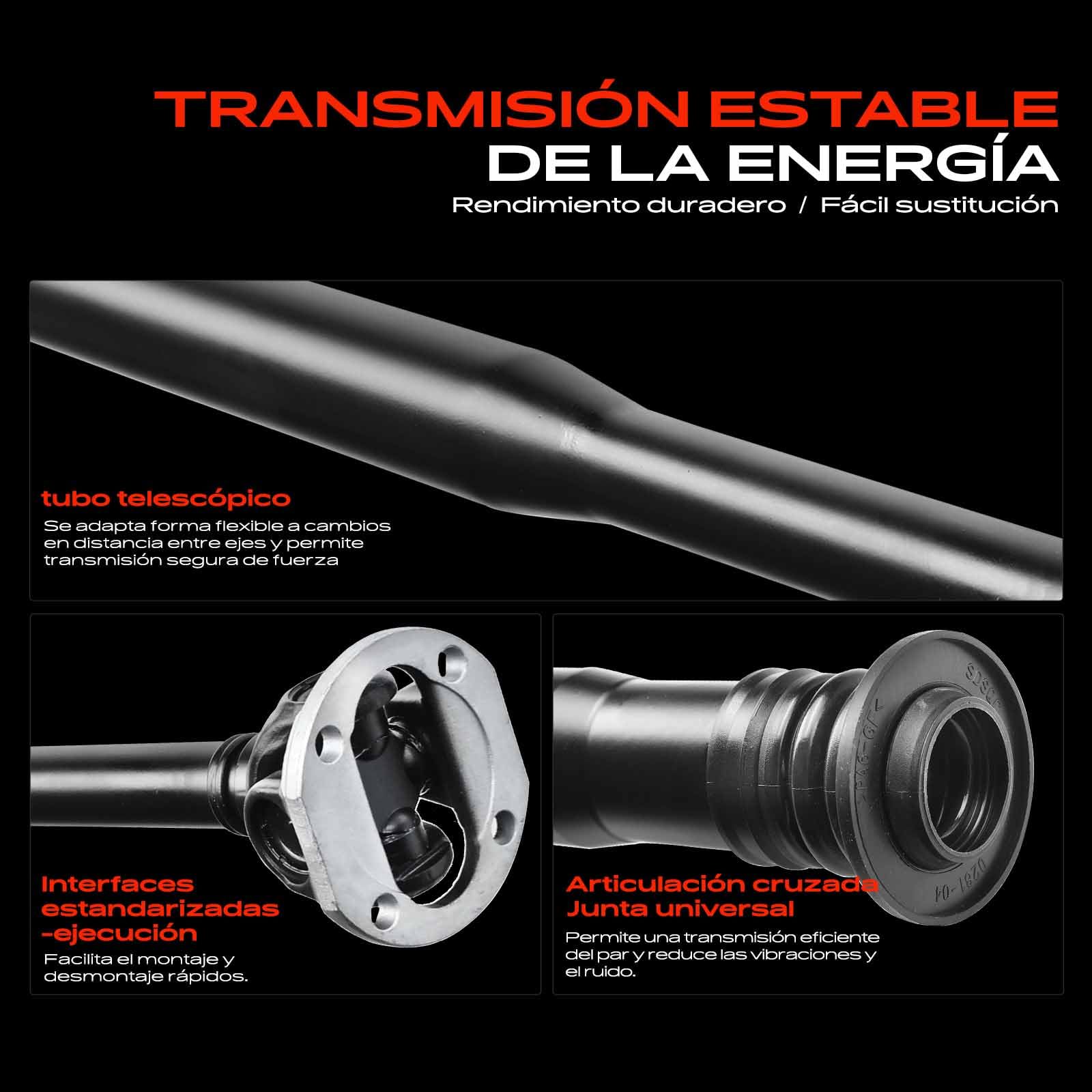 Frankberg Eje cardán eje de transmisión delantero A2044106901 | Compatible con: Clase S V221 W221, Clase E W212, Clase GLK X204