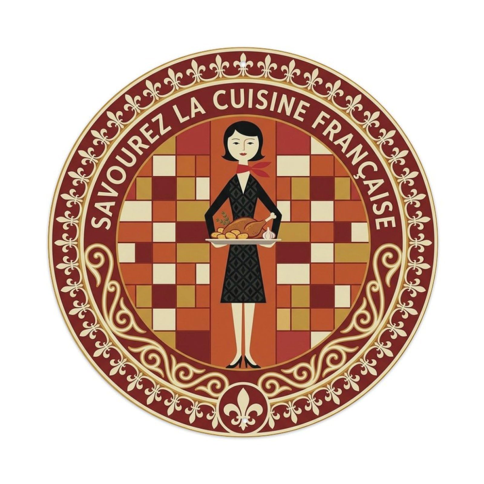 French Cuisine Travel Food Duck Confit Classic Style Metal Tin Sign