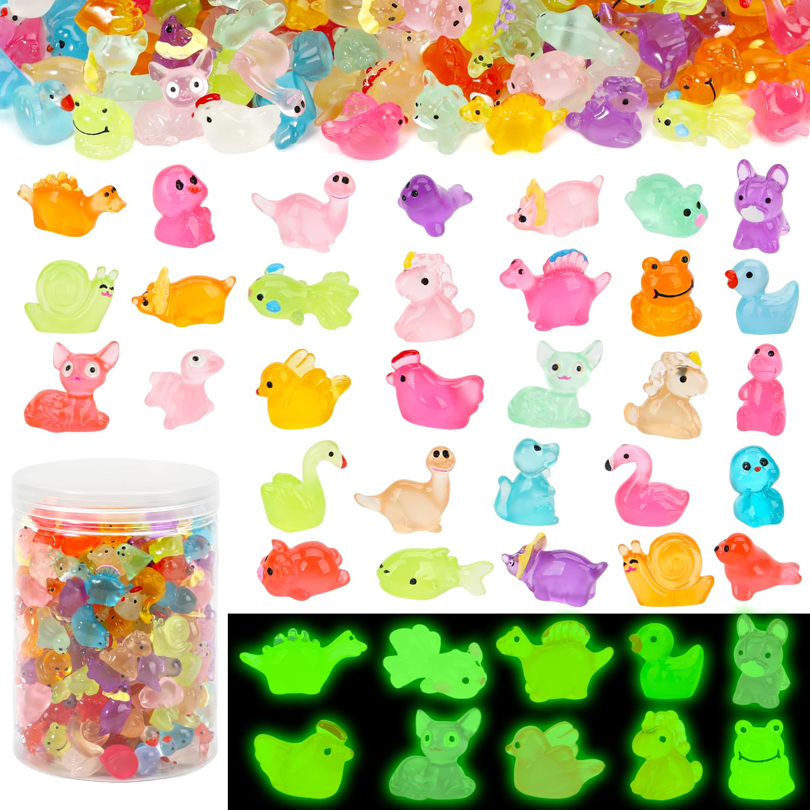 GWAHSA 240 Pack Mini Resin Animals - dollhouse accessories | Mubboo