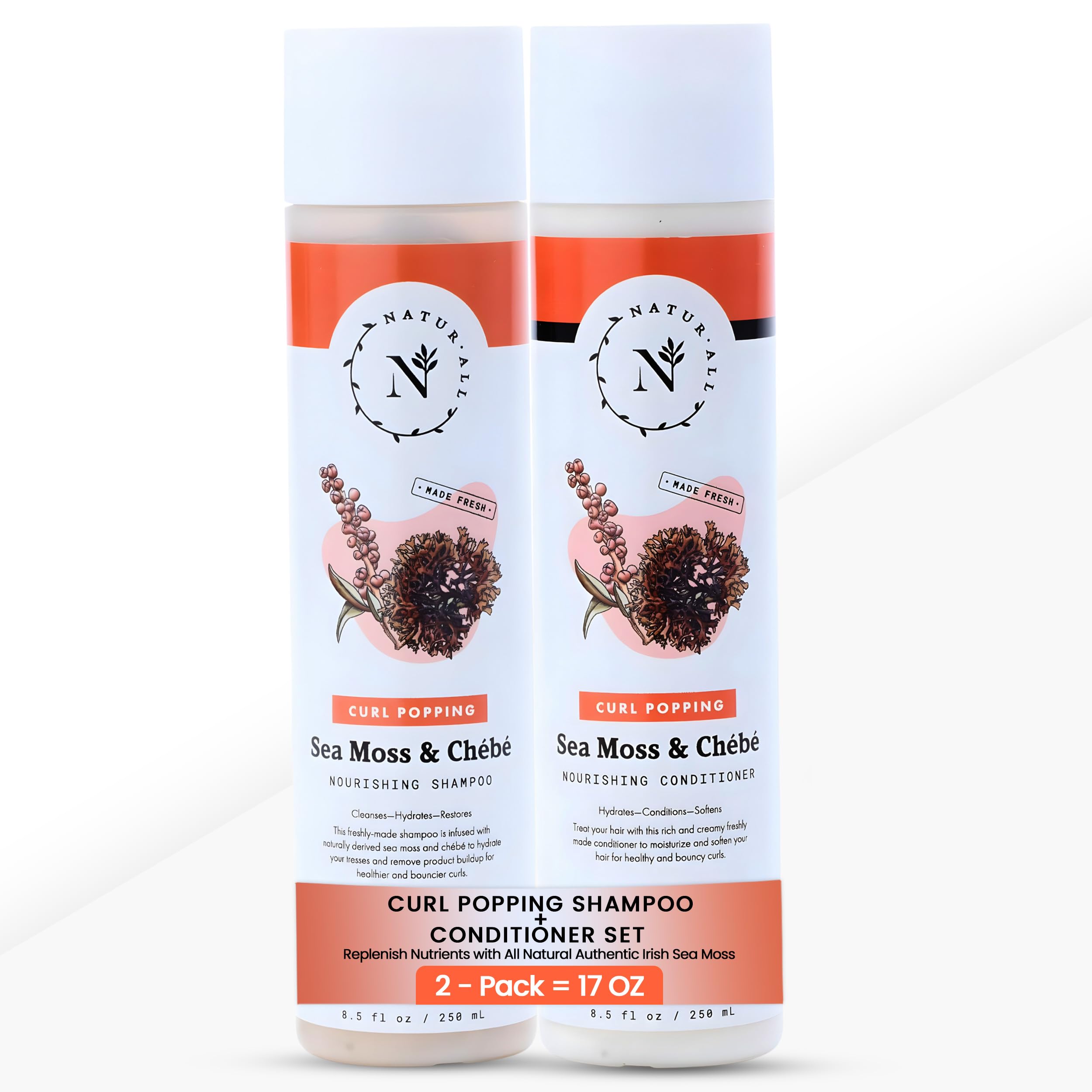 Amazon.com : NaturAll Sea Moss Curl Popping Shampoo & Conditioner