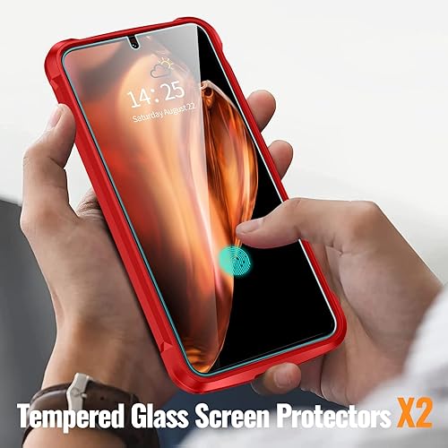 Vista 16 de Oterkin Funda transparente para Samsung Galaxy S23 Plus, [20X antiamarilleamiento] S23 Plus con 2 protectores de pantalla de vidrio templado, 4