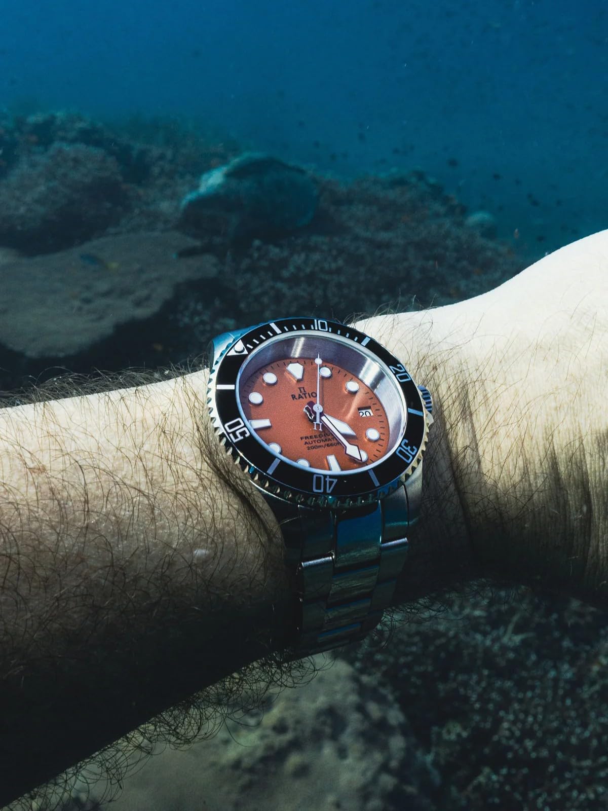 Ratio FreeDiver - Reloj de Buceo automático japonés de Cristal de Zafiro, Resistente al Agua hasta 200 m, para Hombre