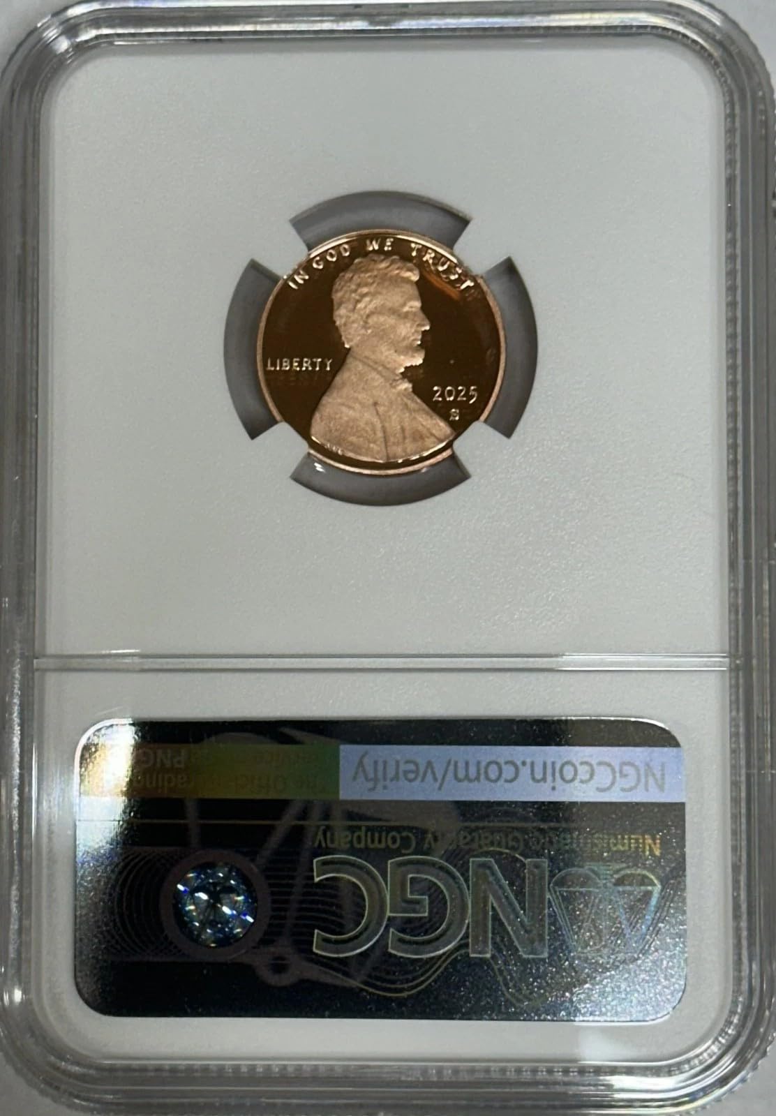 【くんちゃん】 2025年 1セント Sミント NGC鑑定 PF70 2025-S Lincoln Shield Cent, NGC PF70DCAM, 1C at Amazon's